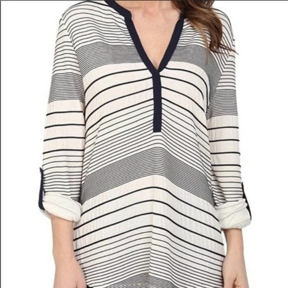 NWT Sanctuary striped tunic top, XS black & white